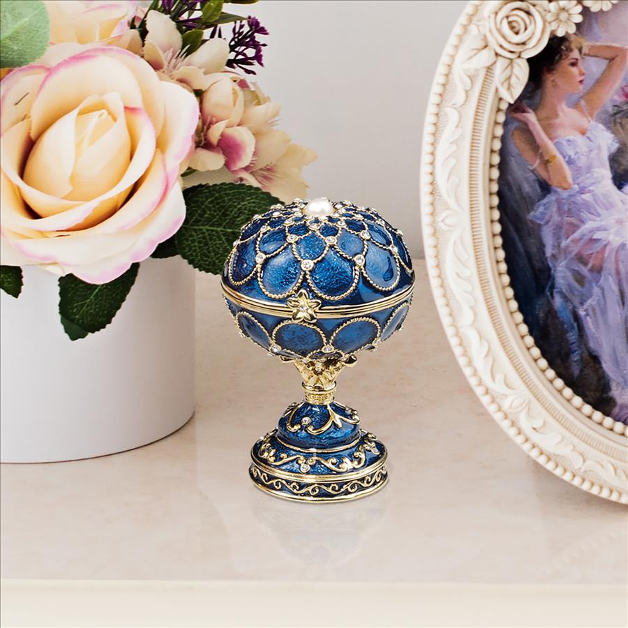 Royal Palace Romanov-Style Collectible Enameled Egg: Peterhof