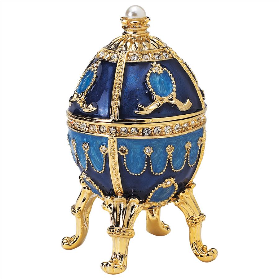 Pushkin Romanov-Style Collectible Enameled Egg: Natalia