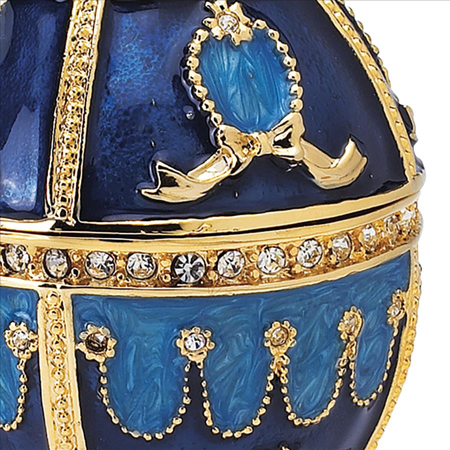 Pushkin Romanov-Style Collectible Enameled Egg: Natalia