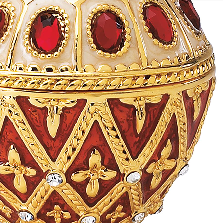 Pushkin Romanov-Style Collectible Enameled Egg: Svetlana