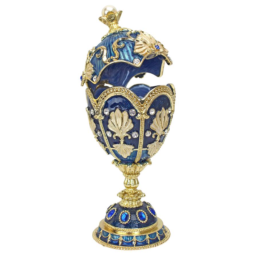 Pavlousk Romanov-Style Collectible Enameled Egg: Nikolaievich