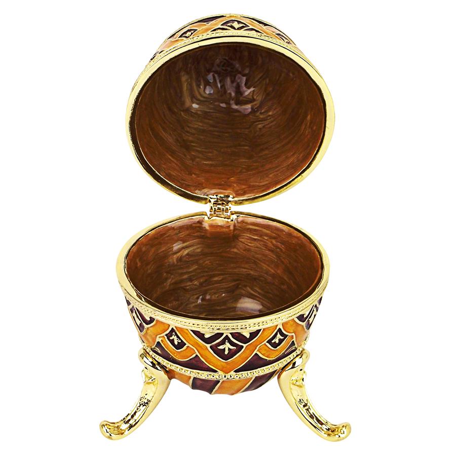 Feodorovna Romanov-Style Collectible Enameled Egg