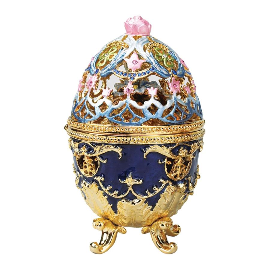 Royal Garden Romanov-Style Collectible Enameled Egg: Hummingbird