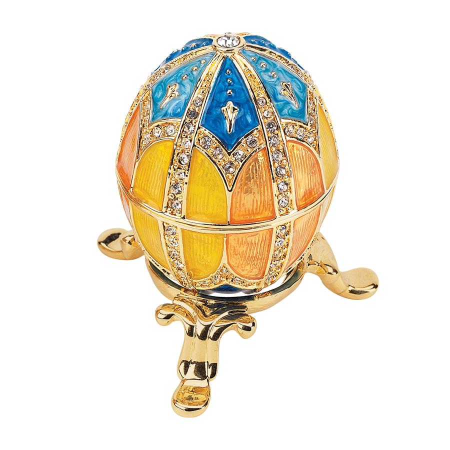 Grand Duchess Romanov-Style Collectible Enameled Egg: Nikolaevna
