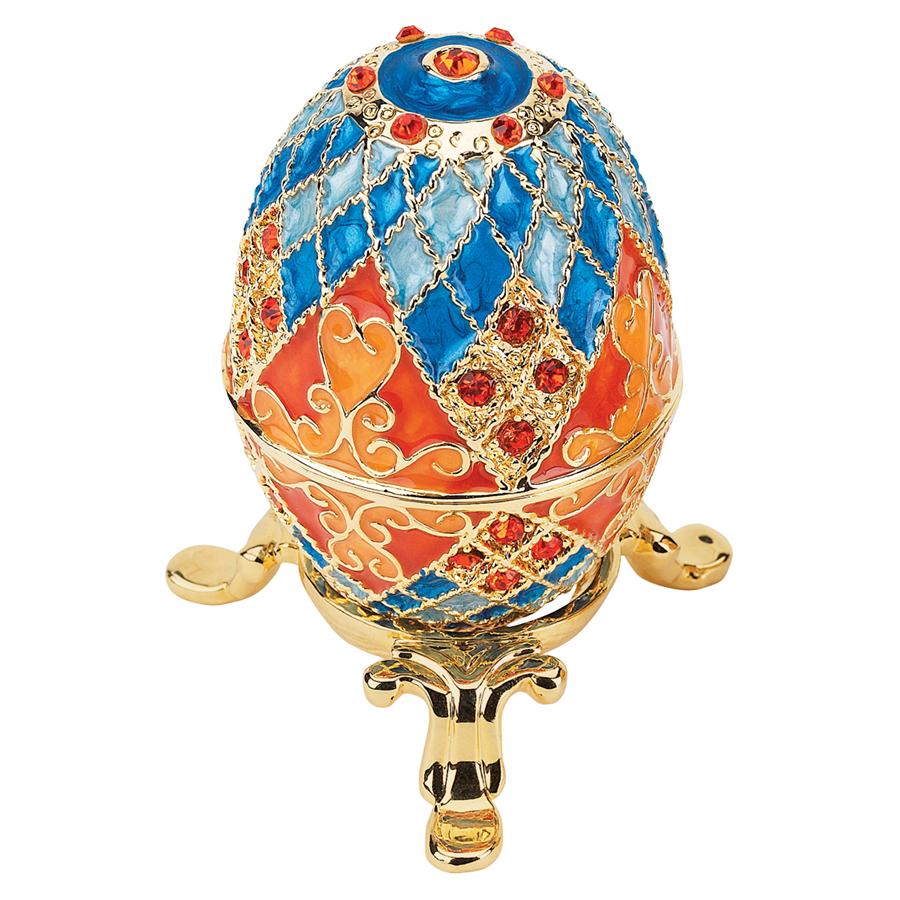 Grand Duchess Romanov-Style Collectible Enameled Egg: Georgievna