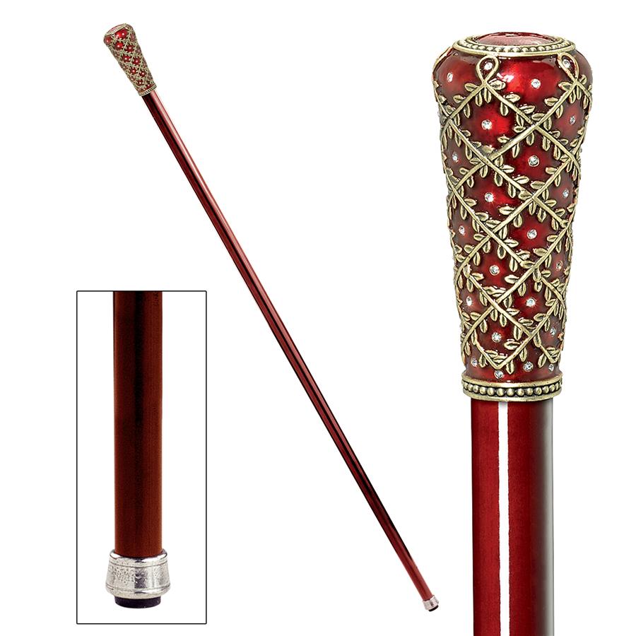 The Imperial Collection: Crown of Laurel Enameled Walking Stick