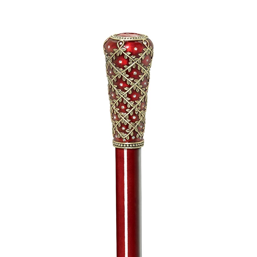 The Imperial Collection: Crown of Laurel Enameled Walking Stick