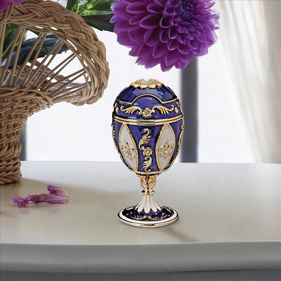 Royal French Pourpre Romanov-Style Collectible Enameled Egg