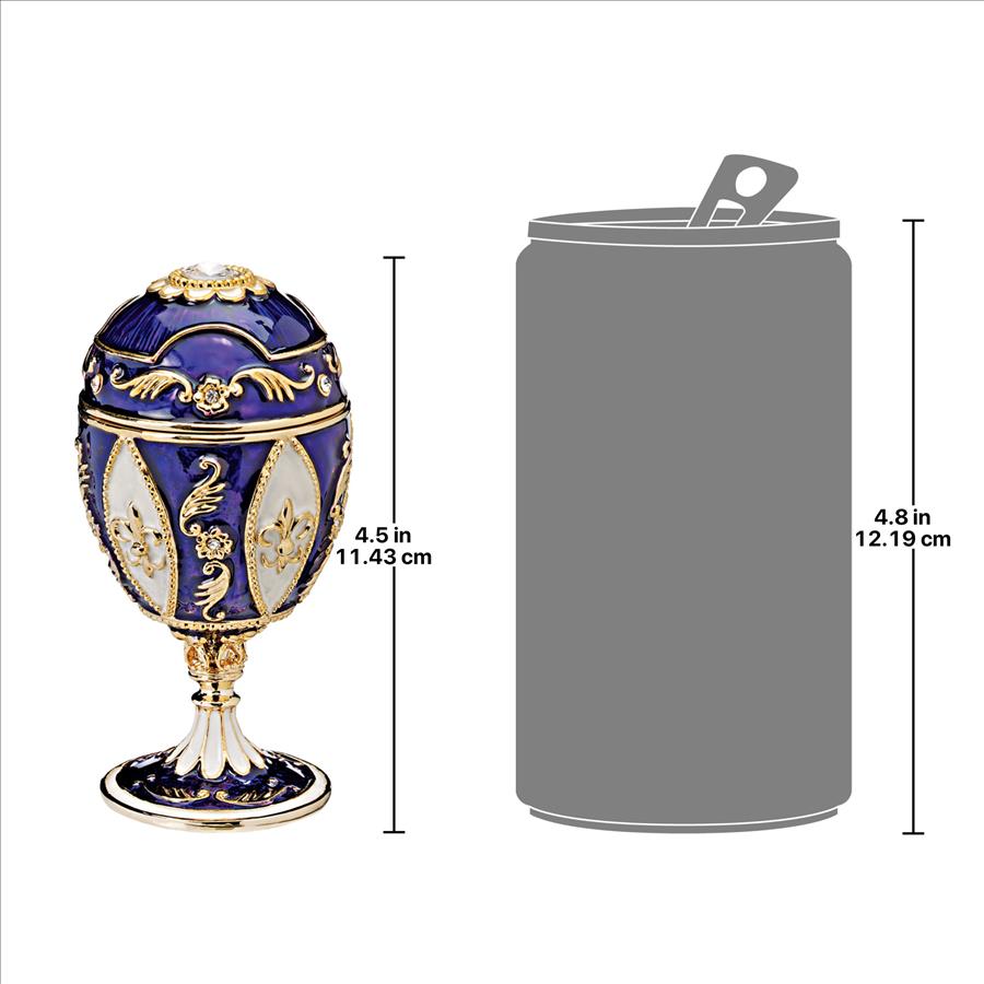 Royal French Pourpre Romanov-Style Collectible Enameled Egg