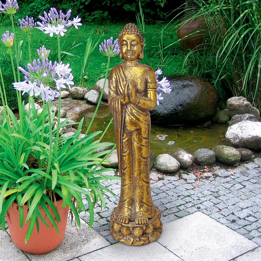 Golden Serenity Buddha Asian Statue