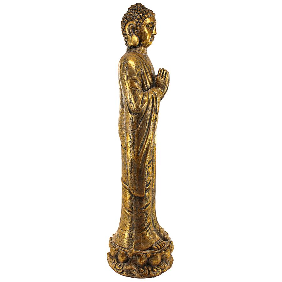 Golden Serenity Buddha Asian Statue