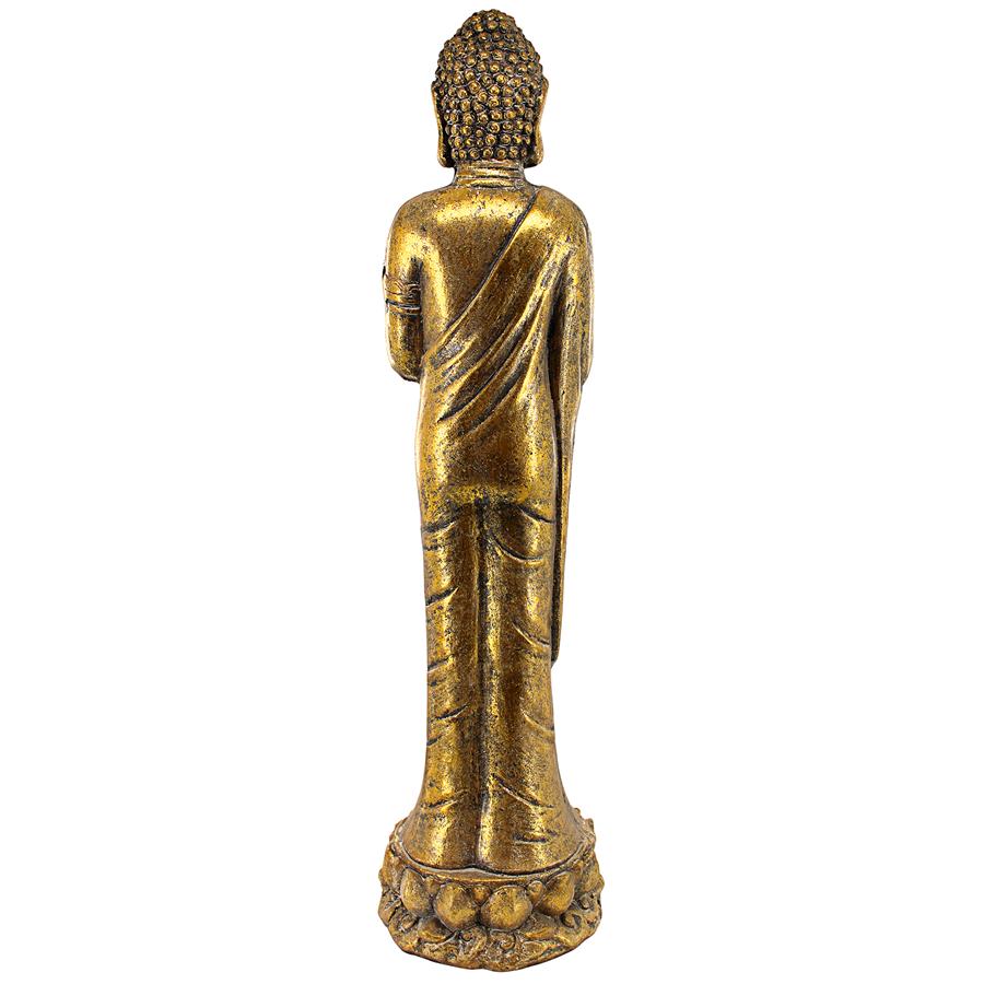 Golden Serenity Buddha Asian Statue