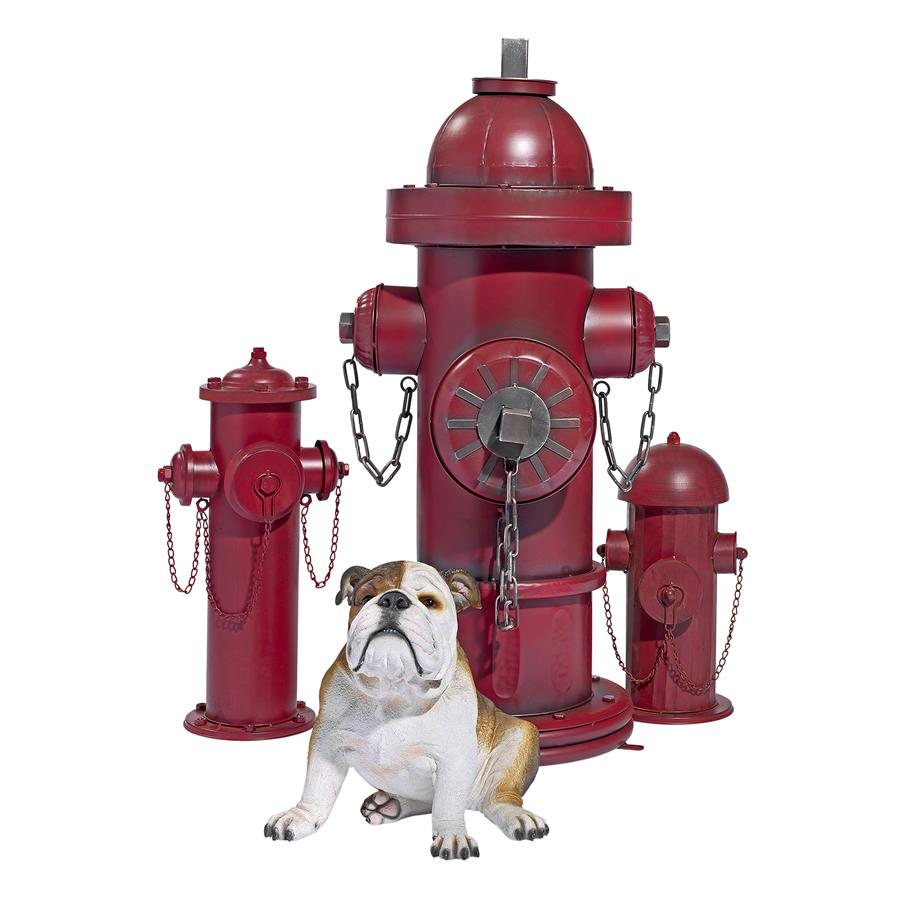 Vintage Metal Fire Hydrant Statue: Medium