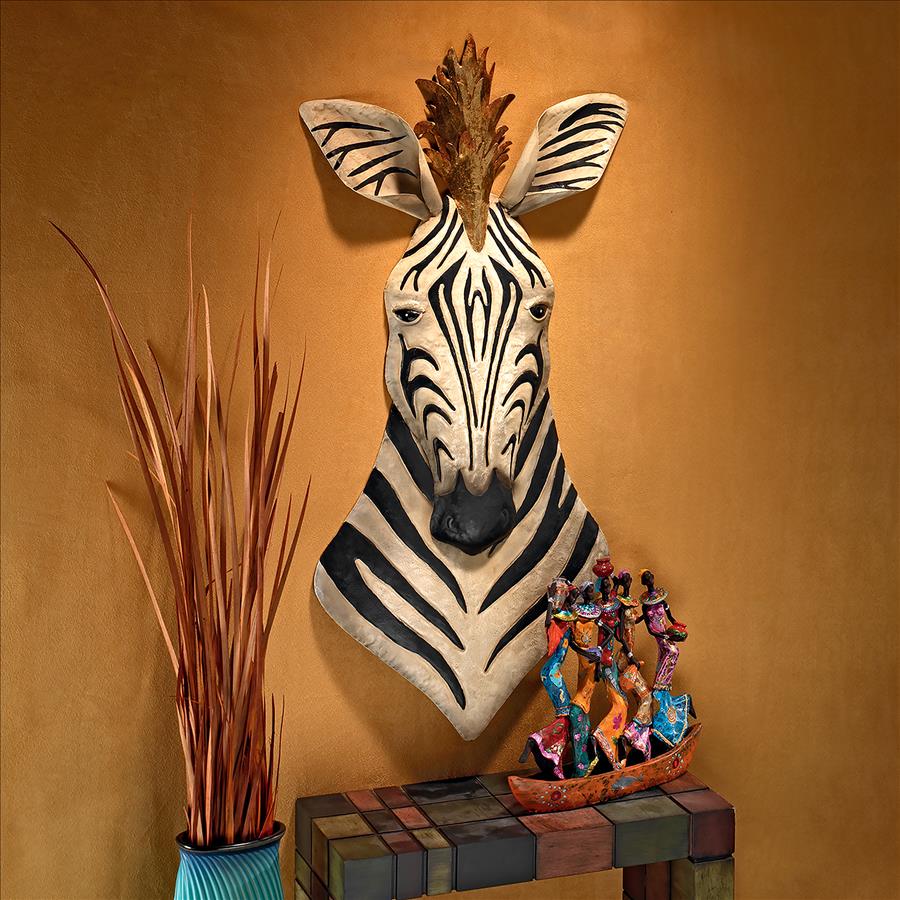 King of the Herd Safari Zebra Metal Wall Sculpture