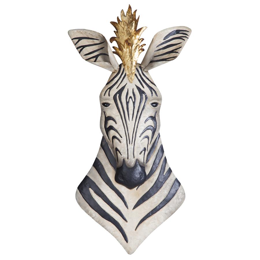 King of the Herd Safari Zebra Metal Wall Sculpture