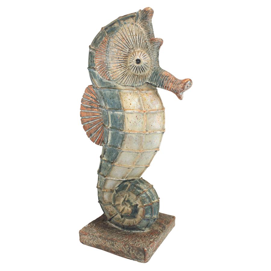 Sea Biscuit Seahorse Marine Fish Family Statue Collection: Large
