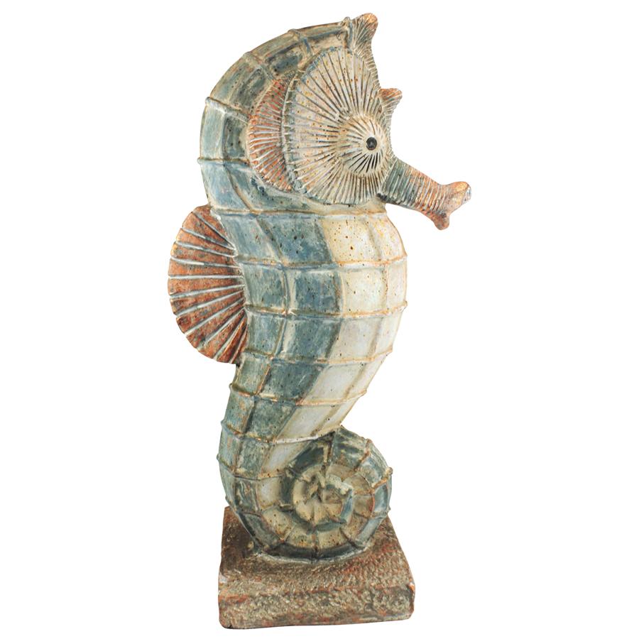 Sea Biscuit Seahorse Marine Fish Family Statue Collection: Large