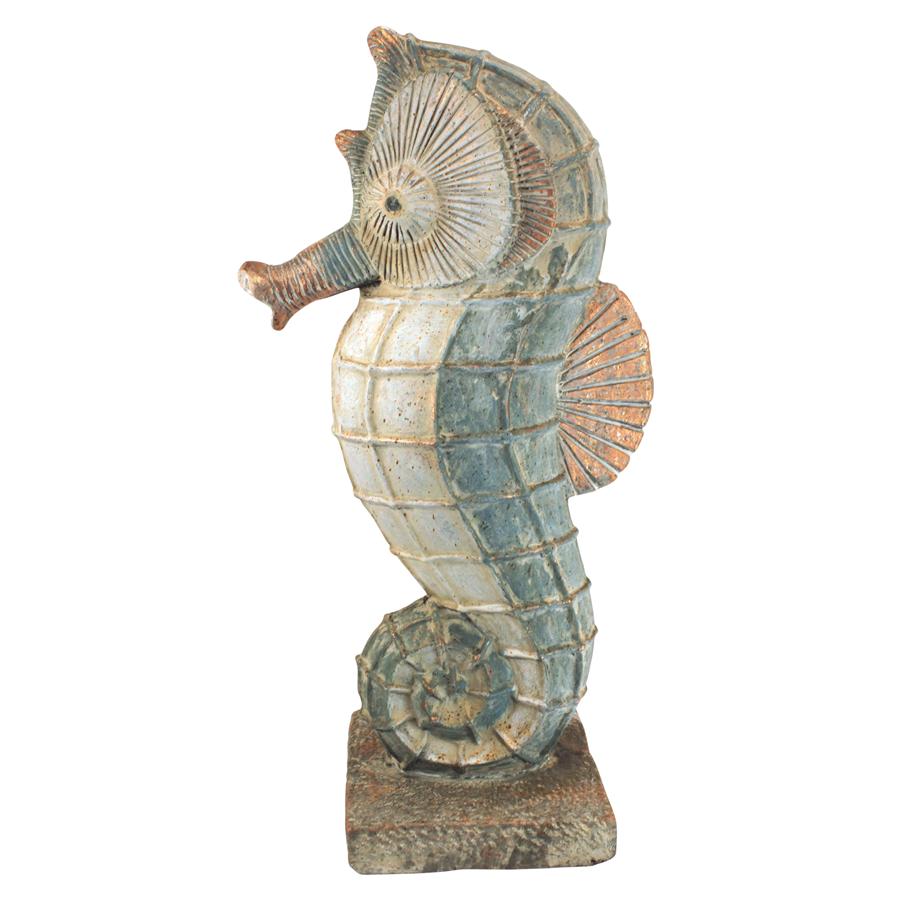 Sea Biscuit Seahorse Marine Fish Family Statue Collection: Large