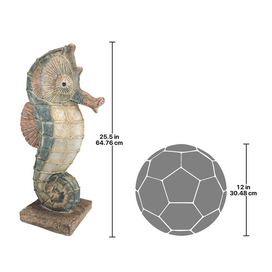 Sea Biscuit Seahorse Marine Fish Family Statue Collection: Large