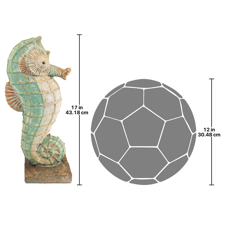 Sea Biscuit Seahorse Marine Fish Family Statue Collection: Medium