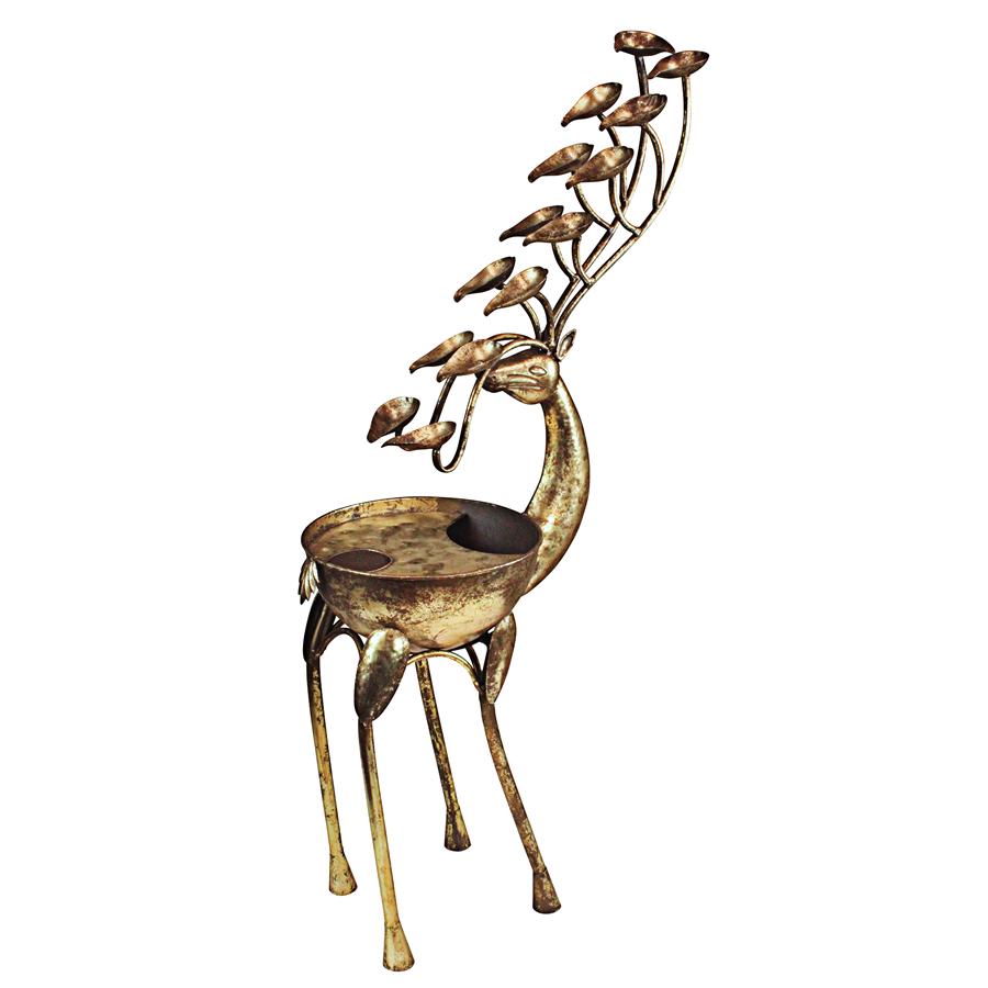 Deer Antler Falls Cascading Metal Sculptural Fountain