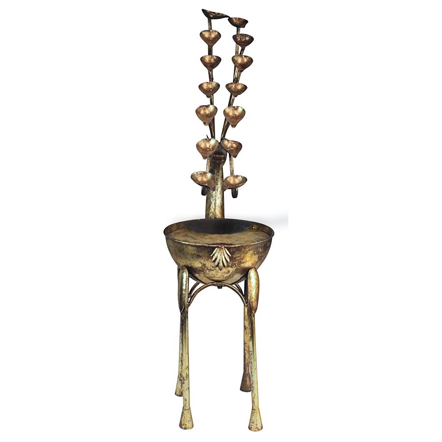 Deer Antler Falls Cascading Metal Sculptural Fountain