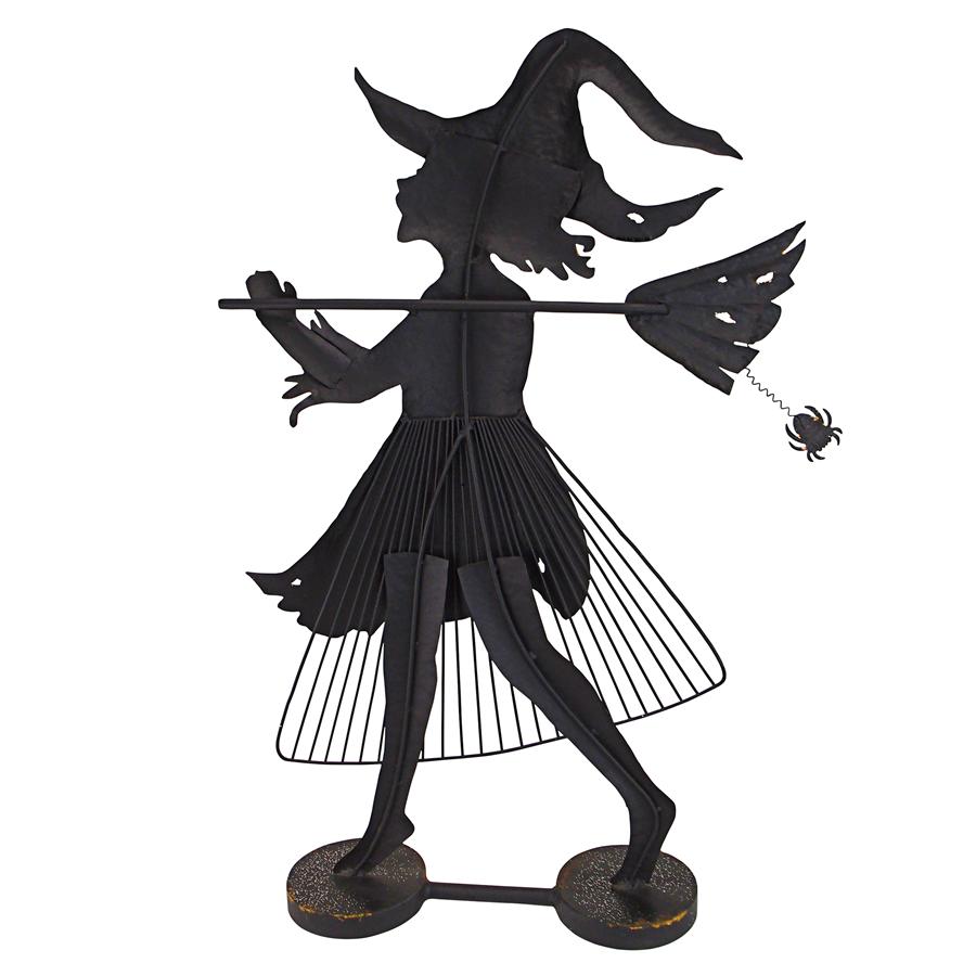 Bewitched Blaise Metal Silhouette Witch Statue