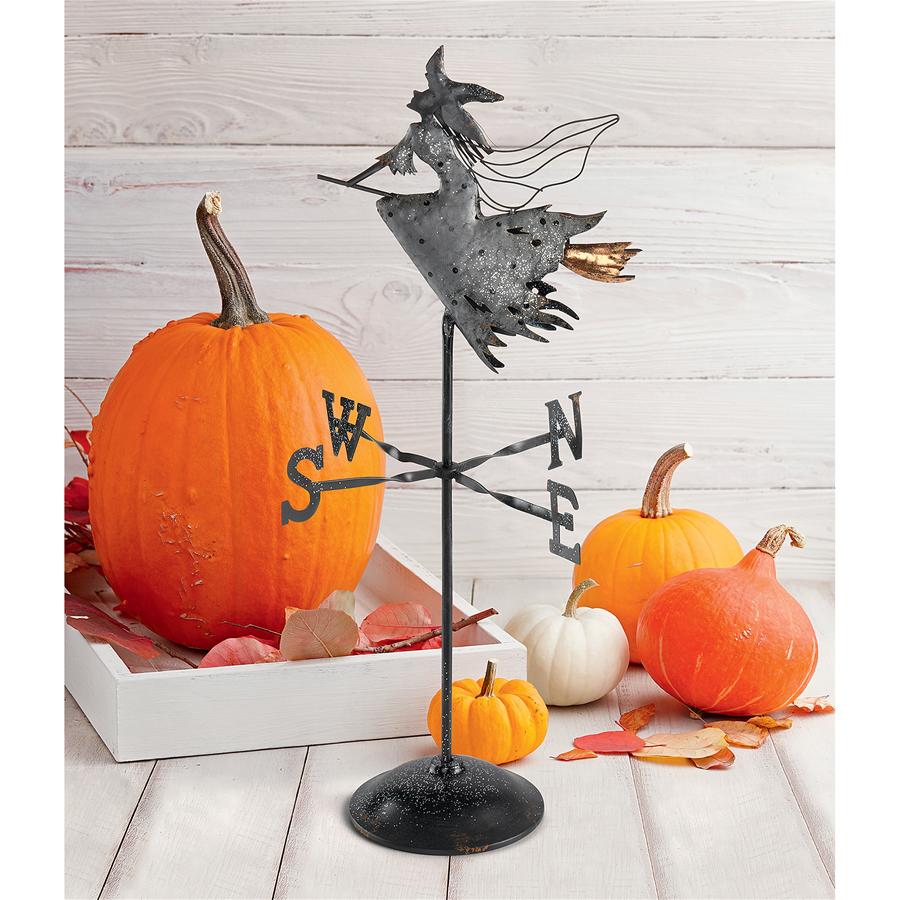 Bewitched Wicked Witch Tabletop Metal Weathervane