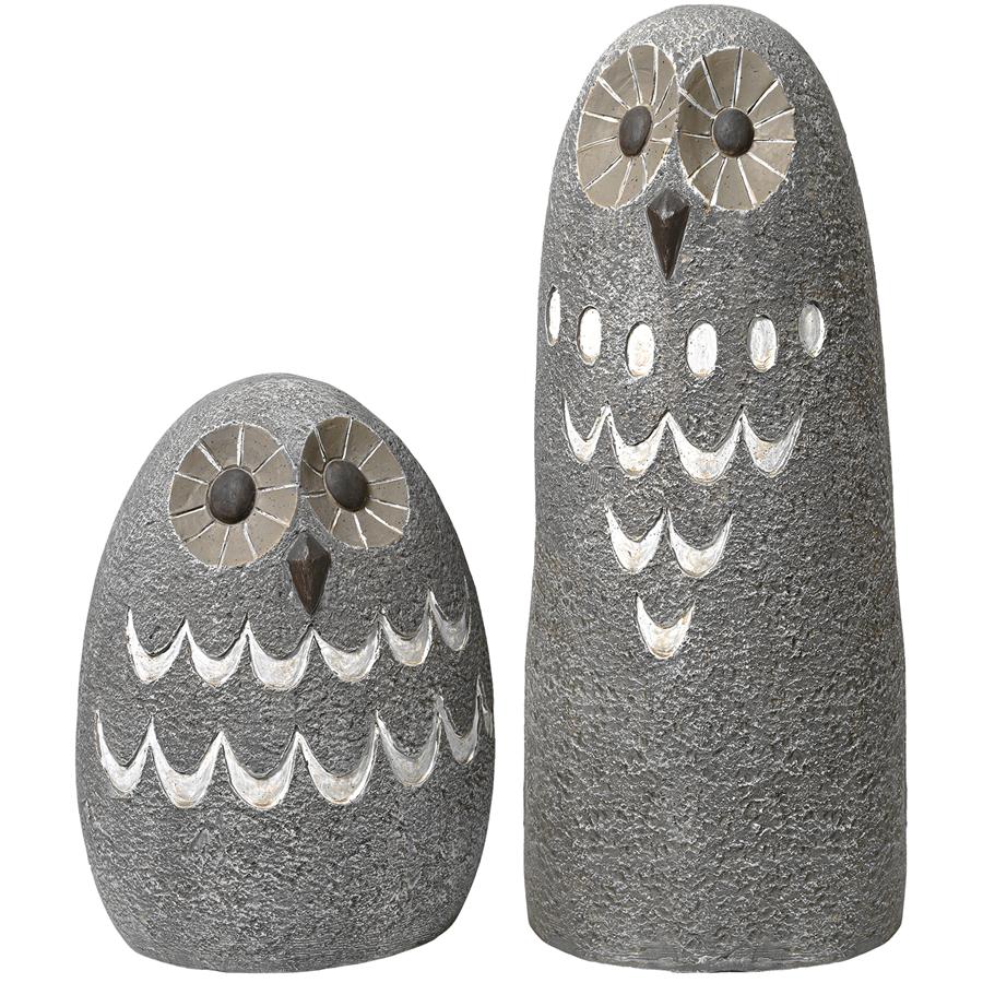 Ogling Outdoor Owls Garden Statues: Set of Two