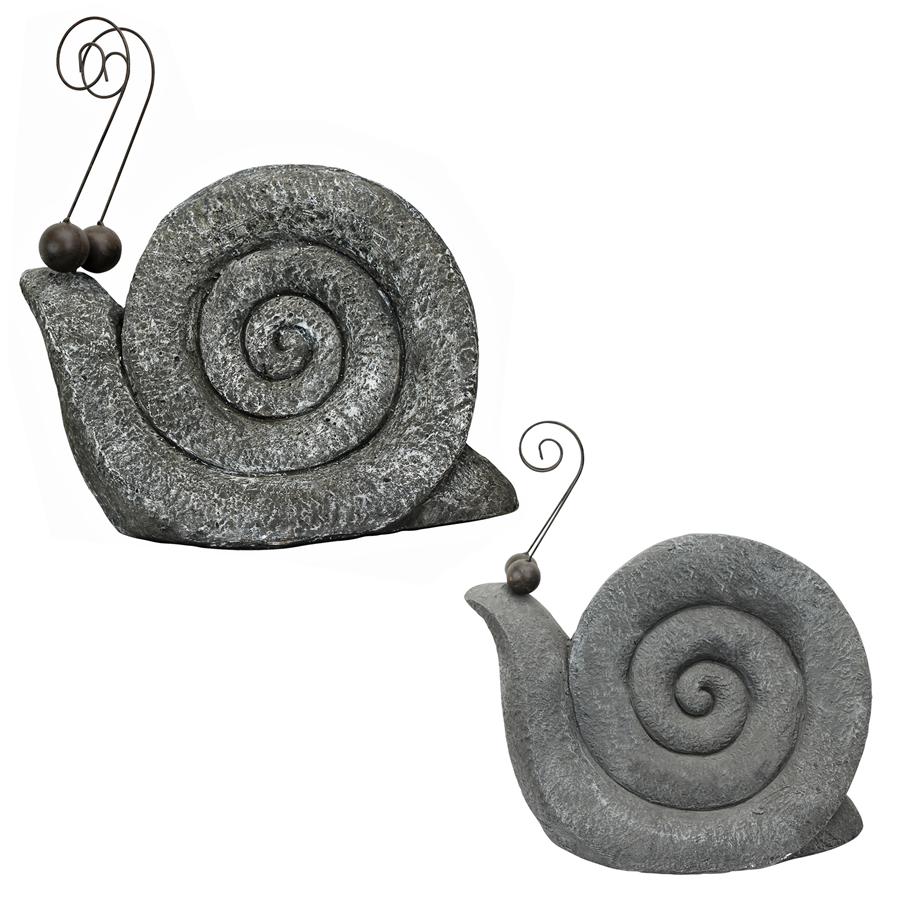 At a Snail's Pace Garden Gastropod Statues: Medium and Large Set