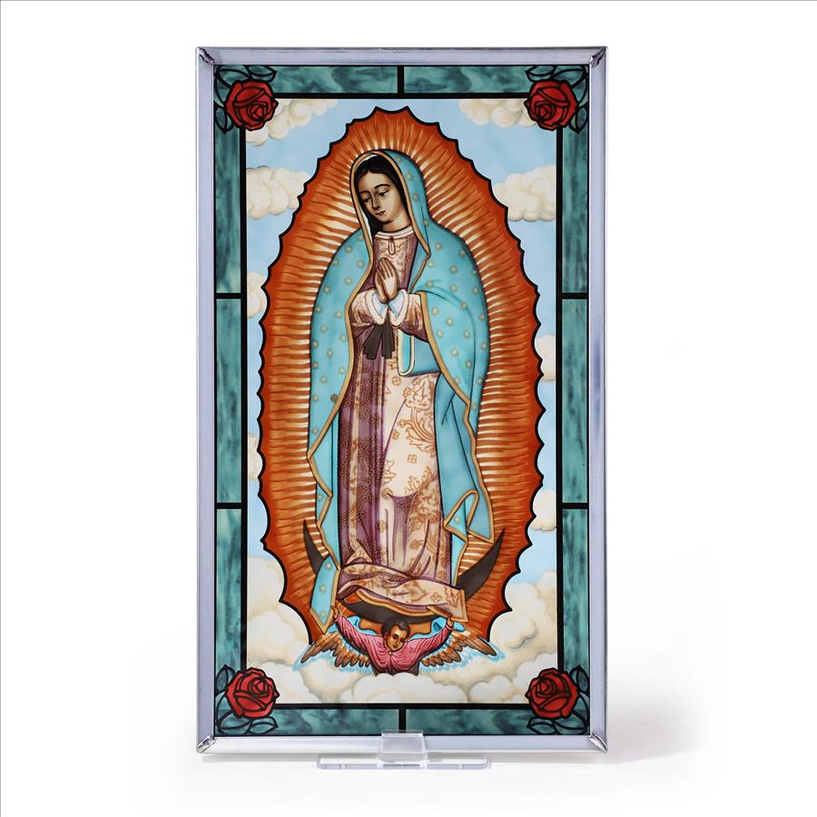 The Virgin of Guadalupe Religious Art Glass Panel