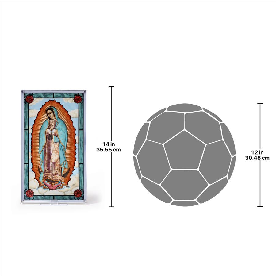 The Virgin of Guadalupe Religious Art Glass Panel