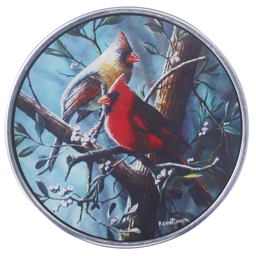 North America Cardinal Birds Art Glass