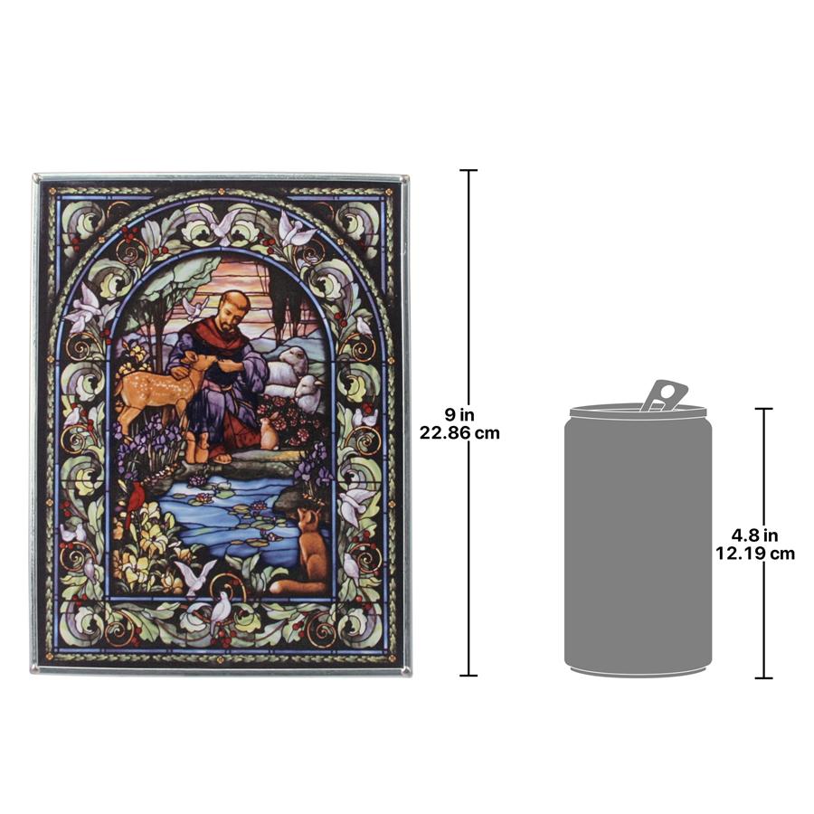 Saint Francis, Patron Saint of Animals Art Glass