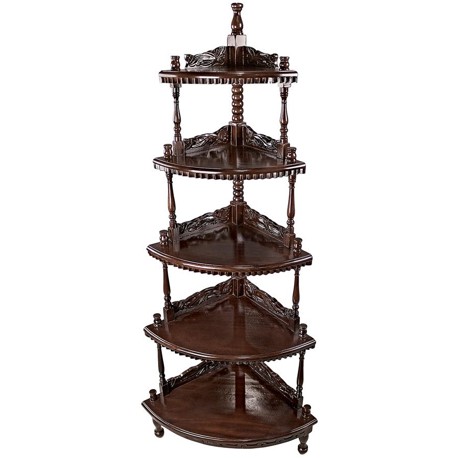 Five-Tiered Edwardian Corner Shelf