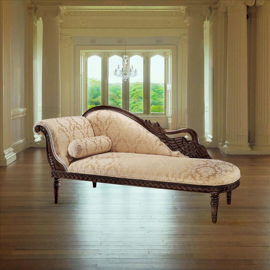 Swan Fainting Couch: Left