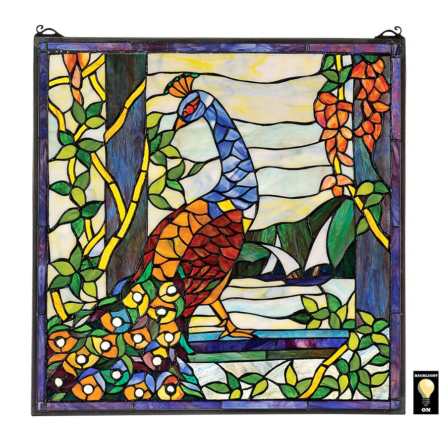 The Peacock's Garden Stained Glass Window