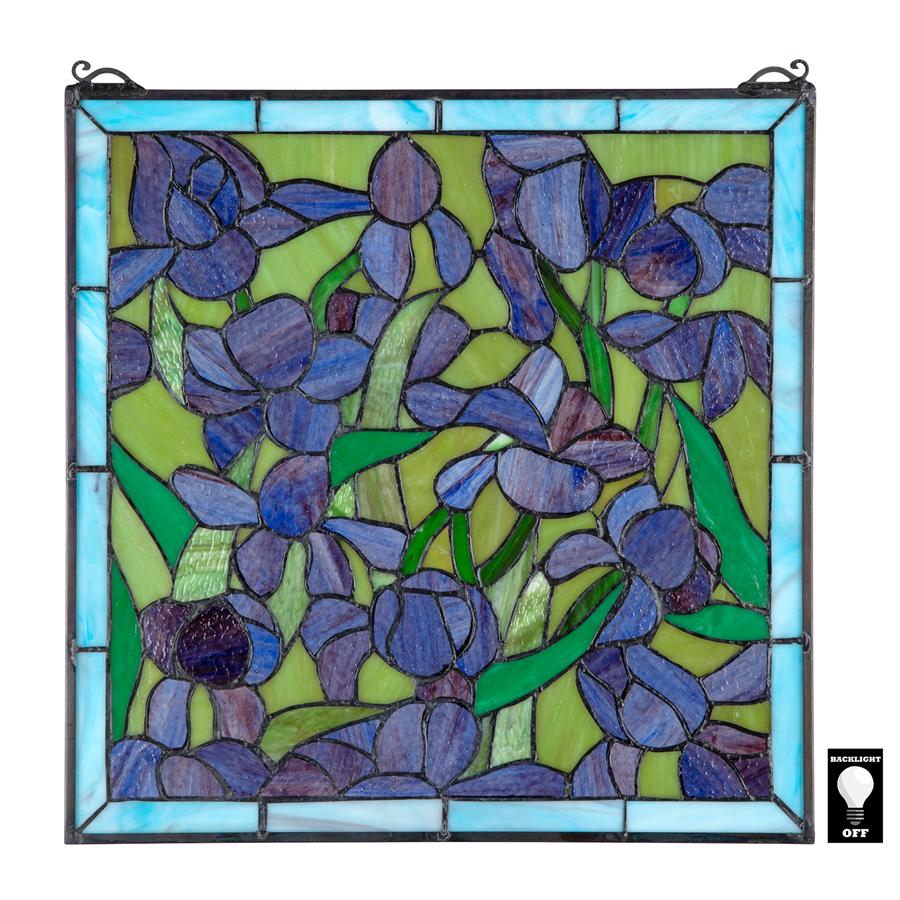 Saint-Remy Irises Stained Glass Window