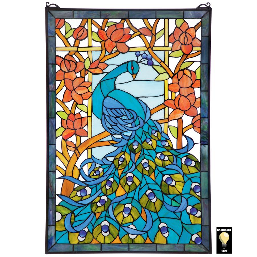Peacock's Paradise Stained Glass Window