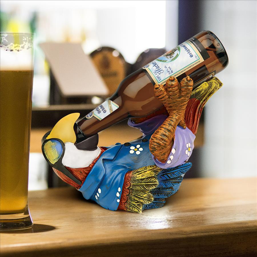 Beer Buddy Tiki Parrot Statue