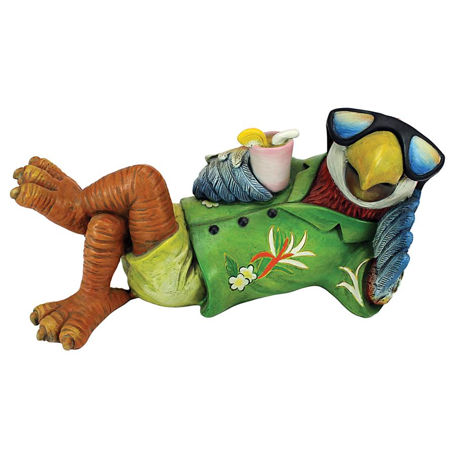 Just Chillin' Tiki Parrot Statue