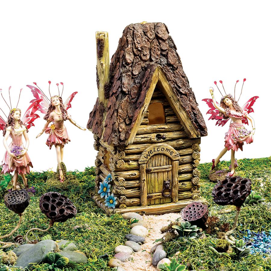 Woodland Fairy Garden House Statue