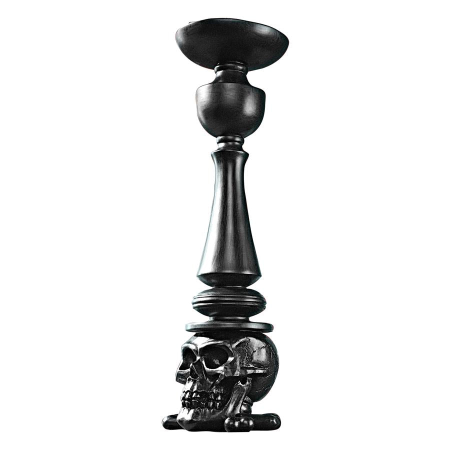 Shadow of Darkness Skull and Bones Candlestick: Each