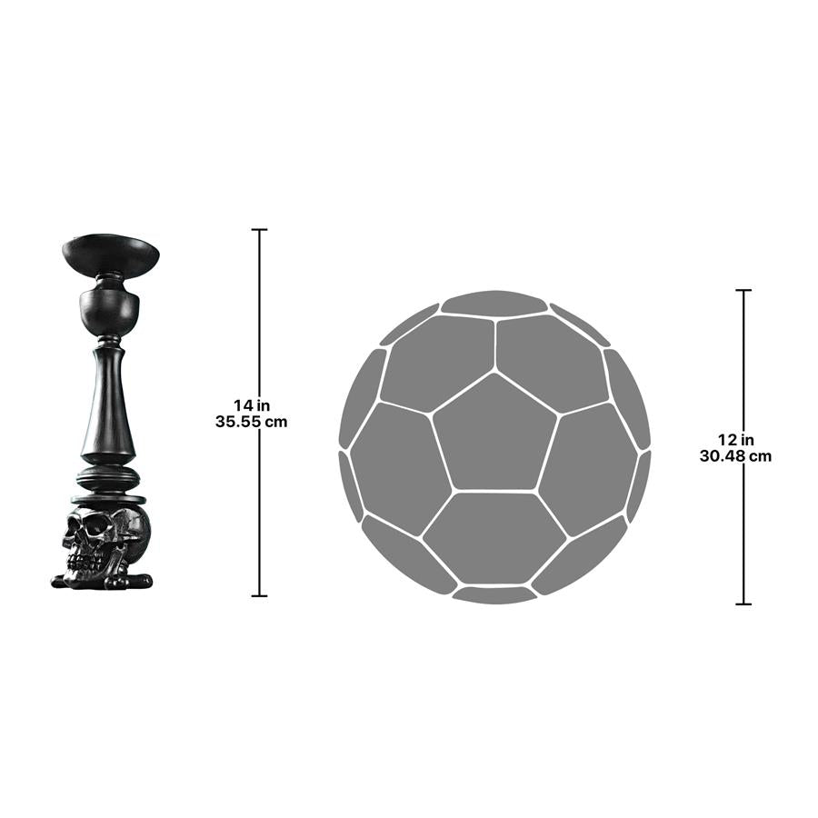 Shadow of Darkness Skull and Bones Candlestick: Each