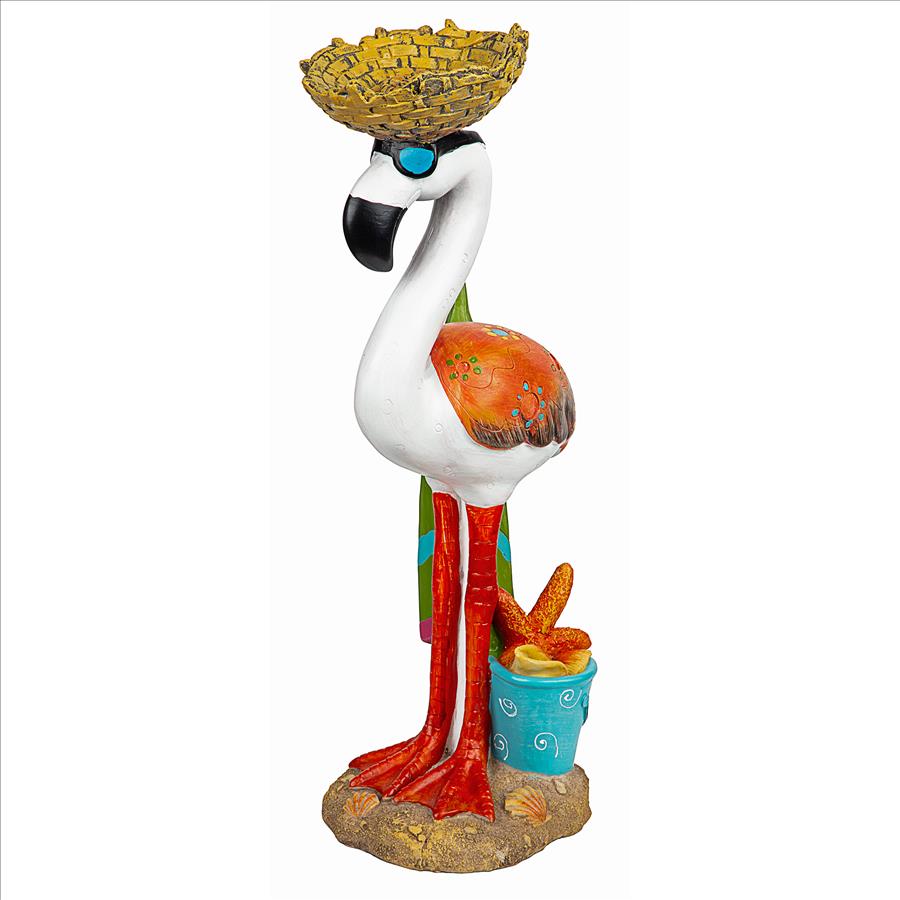 Luau Larry the Pale Pink Flamingo Garden Statue