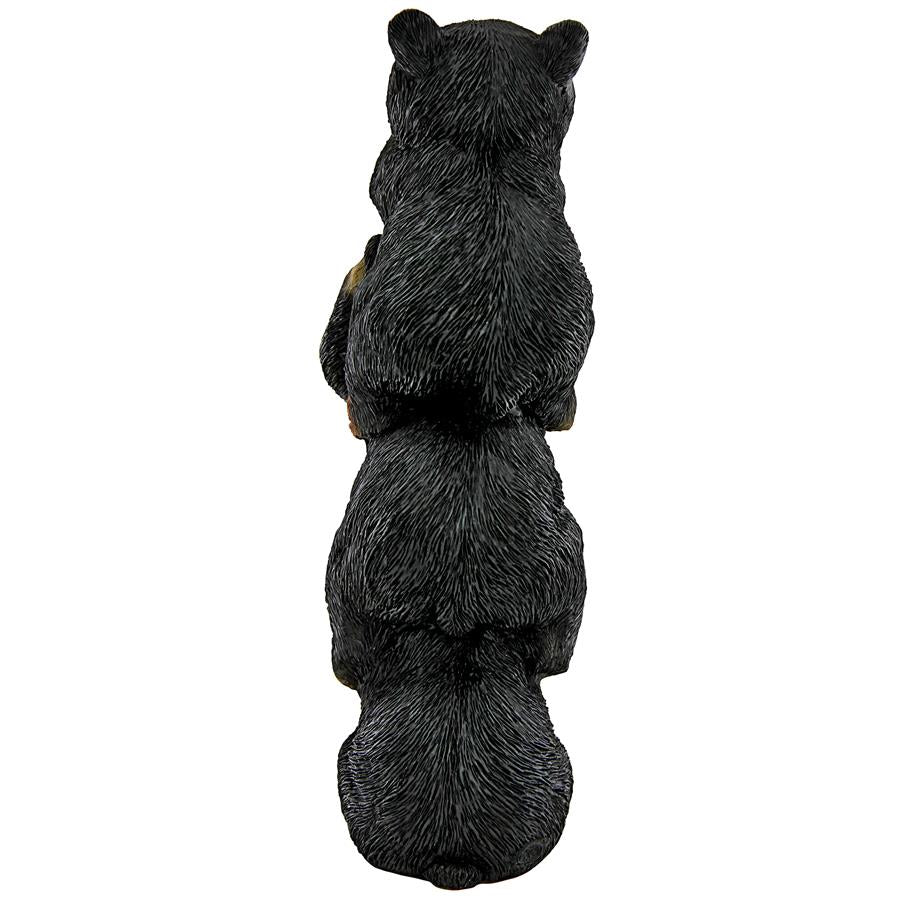 Backwoods Troublemakers Speak, Hear, See No Evil Black Bear Statue