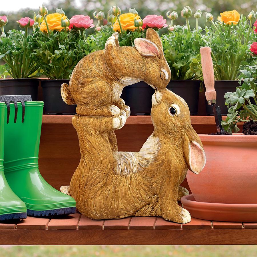 Balancing Bunny Love Garden Rabbit Statue