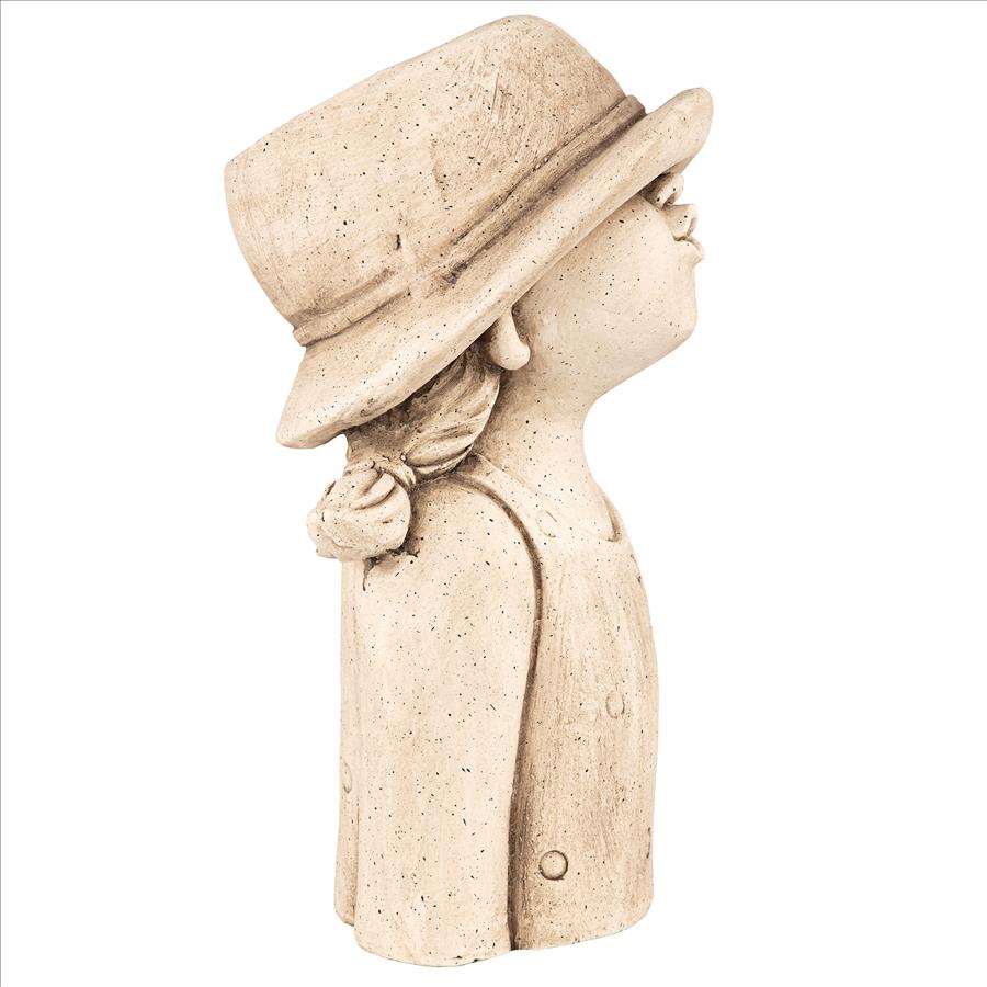 Kissy Face Hat Girl Sculptural Planter