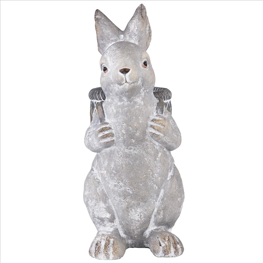 Bunny with Basket Bearing Gifts Easter Rabbit Statue