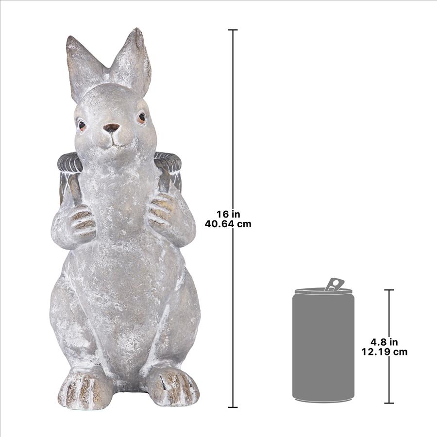 Bunny with Basket Bearing Gifts Easter Rabbit Statue